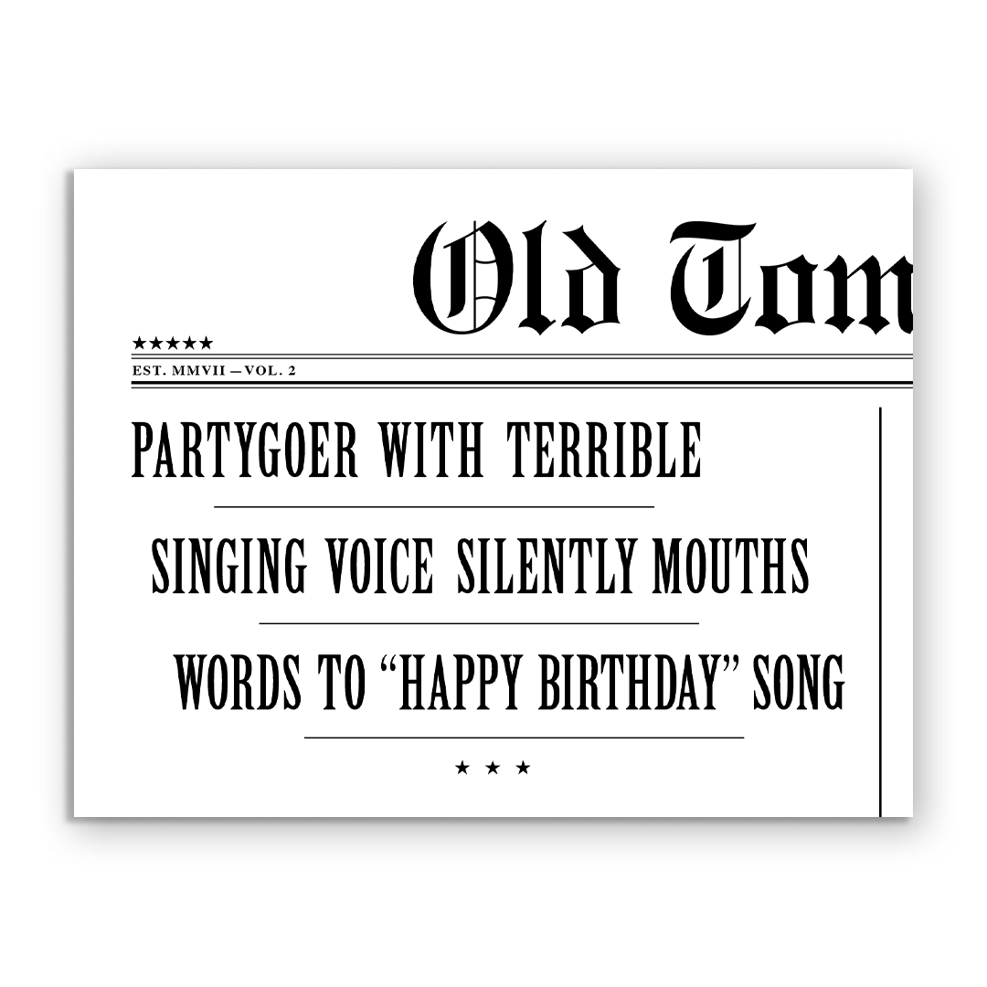Terrible Singing Voice Birthday Card