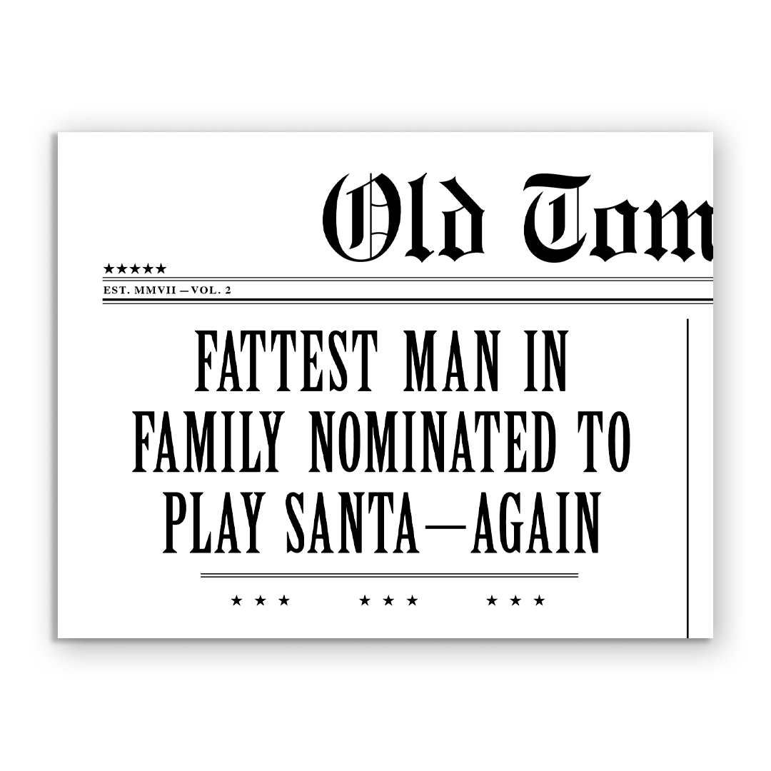 Fattest Man Santa Card