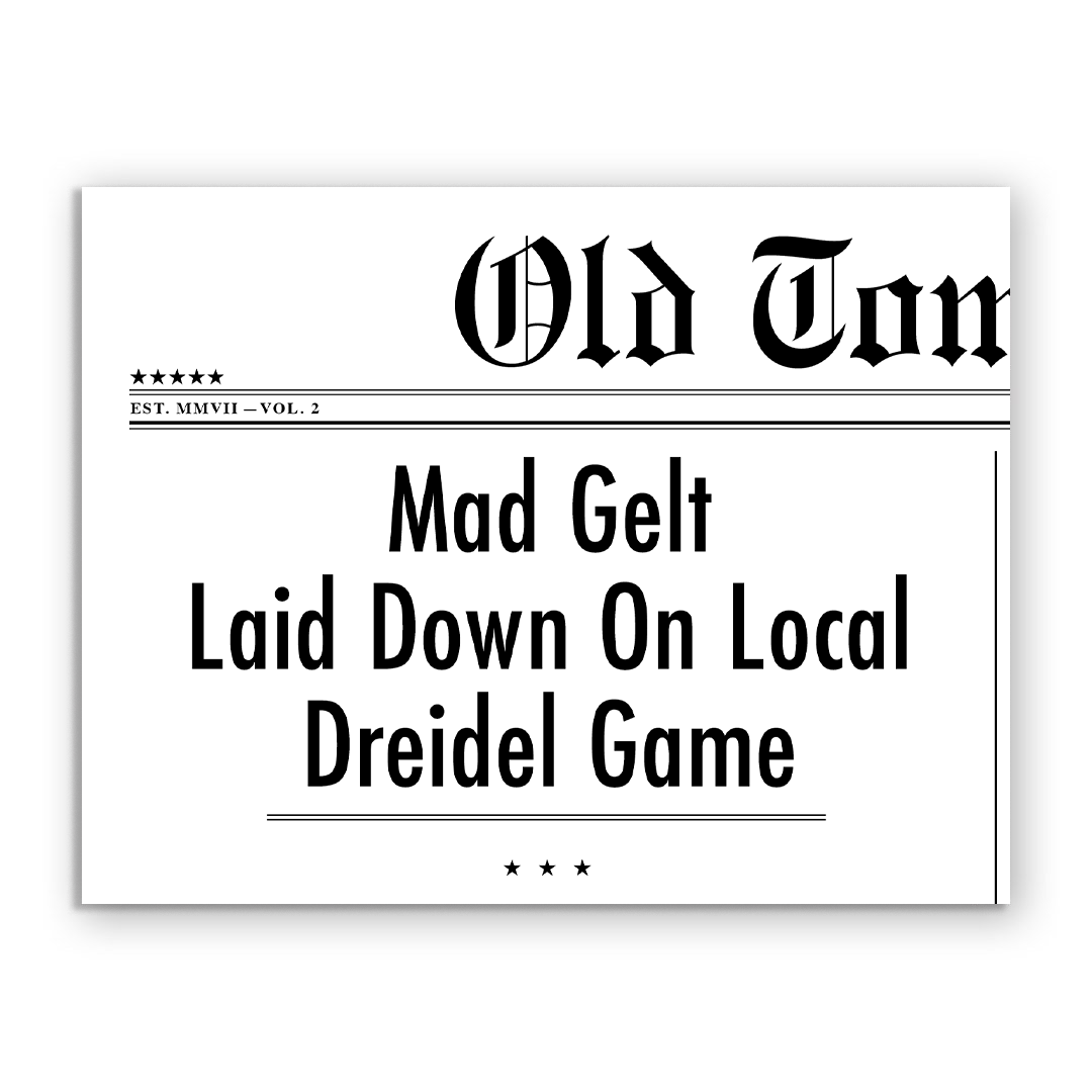 Mad Gelt Hanukkah Card