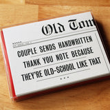 Old-School Couple Thank You Card