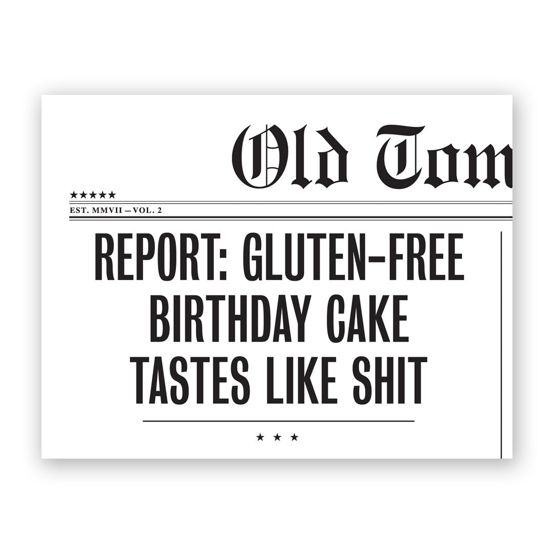 Gluten-Free Cake Birthday Card