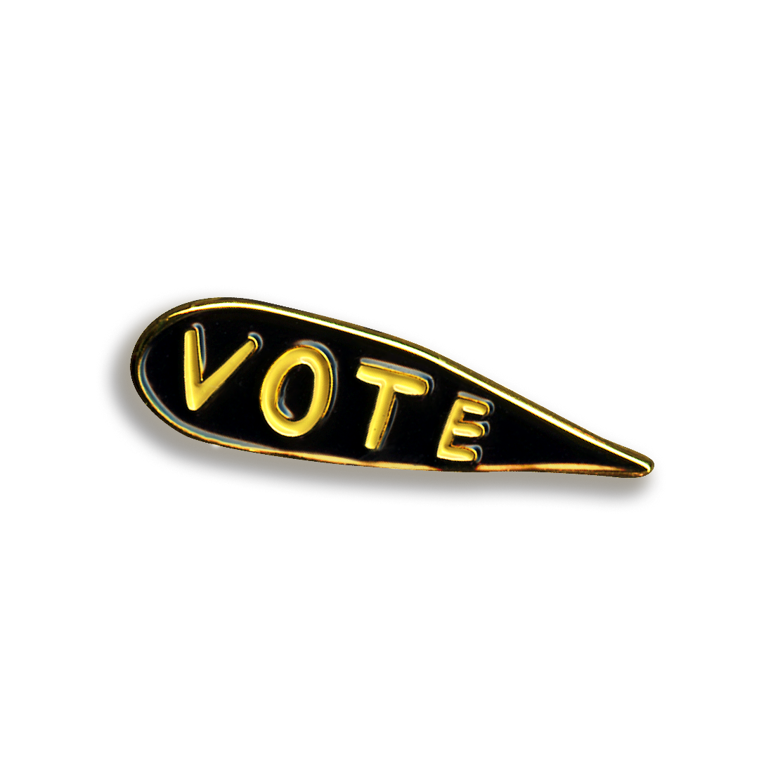 Vote Pin – The Mincing Mockingbird & The Frantic Meerkat