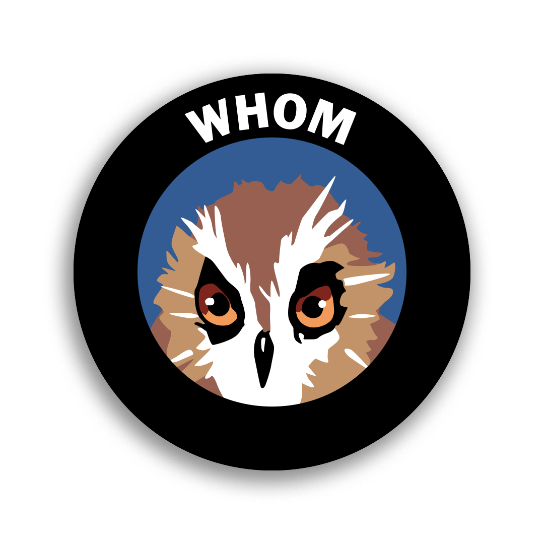 Whom Round Sticker