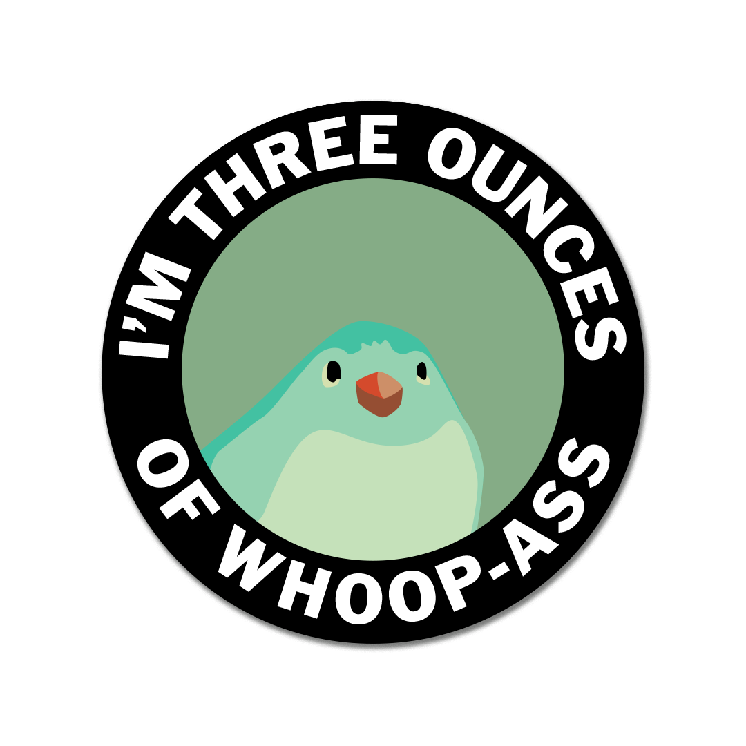 Three Ounces Round Sticker