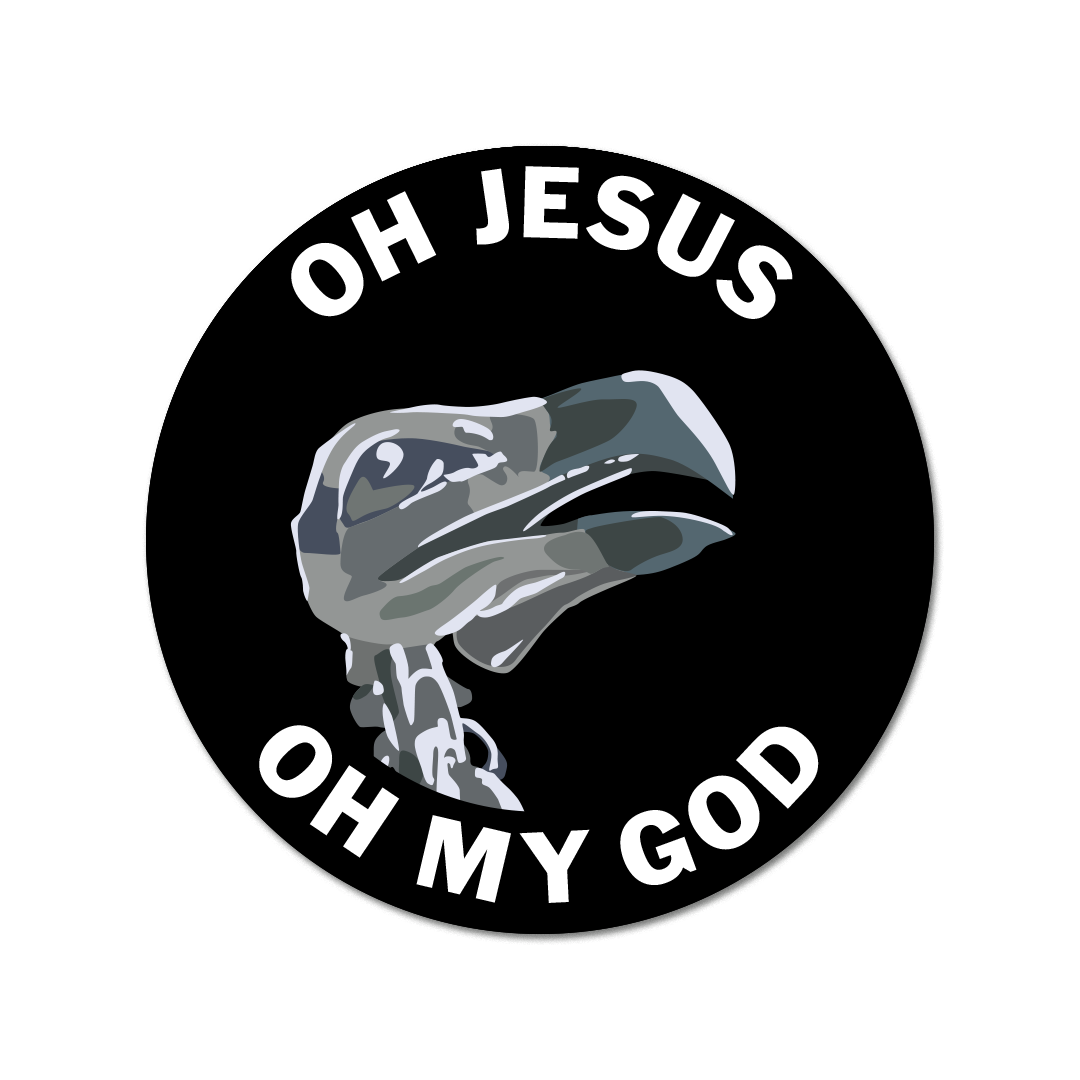 Oh Jesus Round Sticker