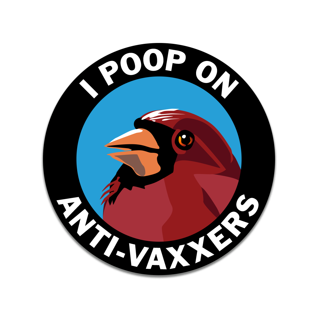 Poop on Anti-Vaxxers Round Sticker