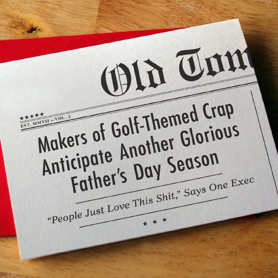 Golf-Themed Crap Father’s Day Card