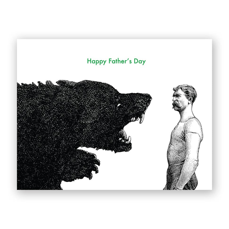 Man vs. Bear Father's Day Card