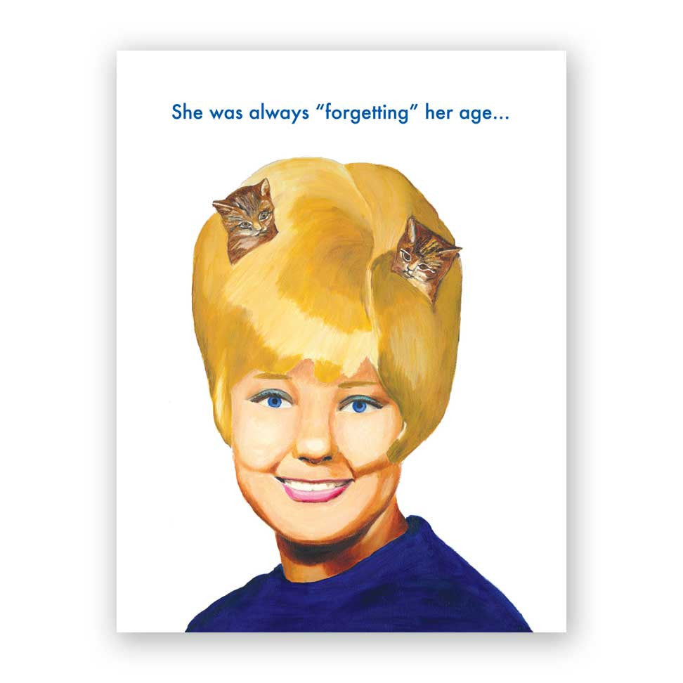 Forgetting Her Age Birthday Card