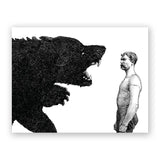 Man vs. Bear Birthday Card