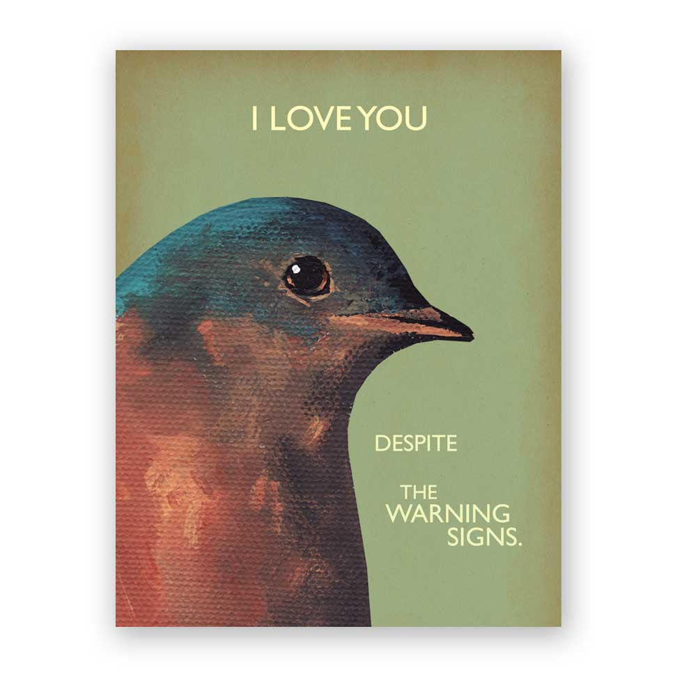Warning Signs Card – The Mincing Mockingbird & The Frantic Meerkat
